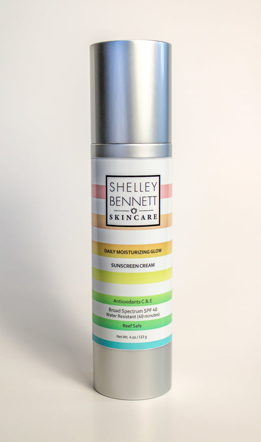 Shelley Bennett Skincare Daily Moisturizing Glow Sunscreen Cream SPF 40 4 oz