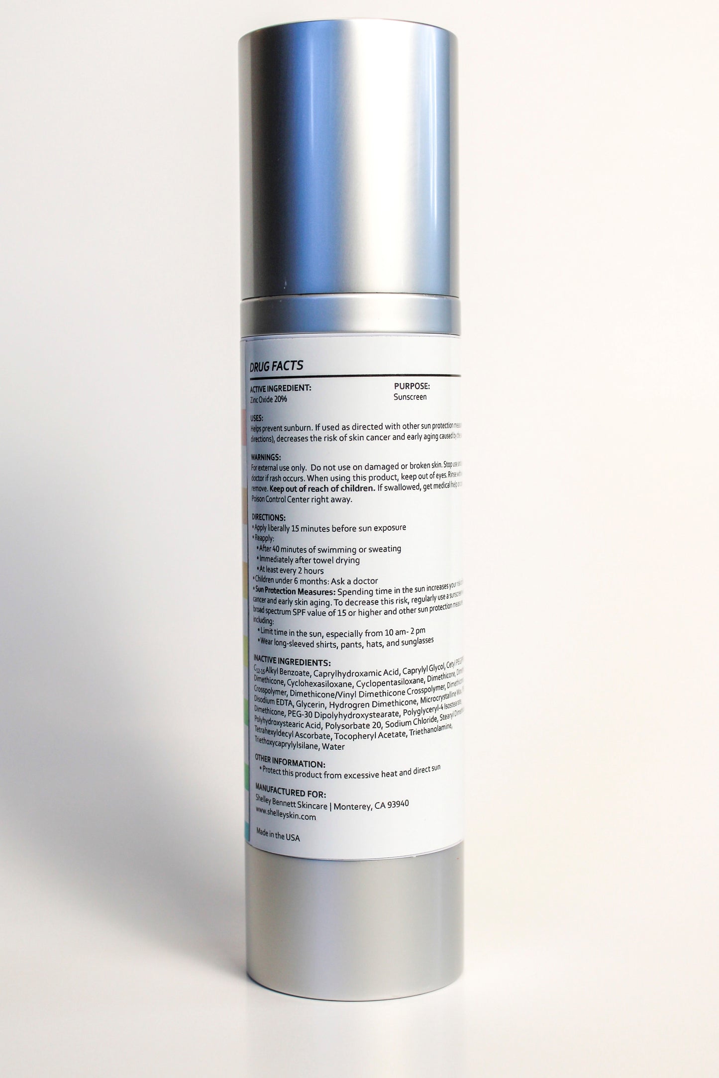 Shelley Bennett Skincare Daily Moisturizing Glow Sunscreen Cream SPF 40 4 oz