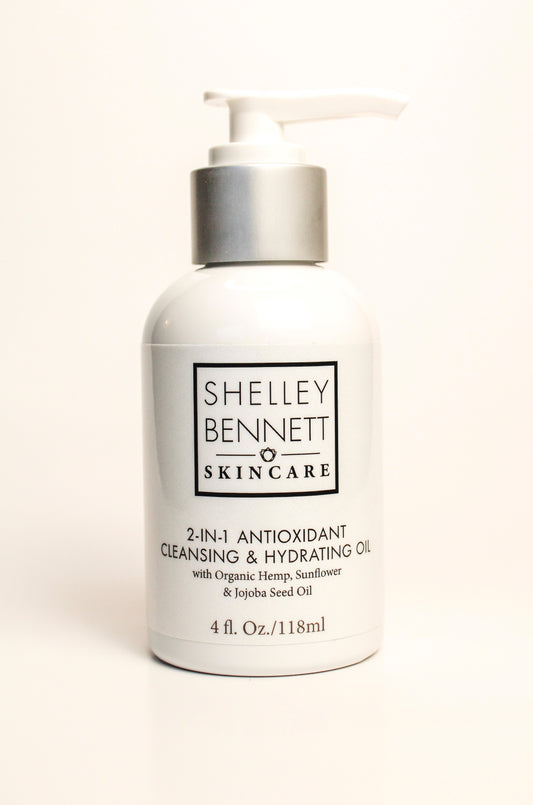 Shelley Bennett Skincare 2-in-1 Antioxidant Cleansing & Hydrating Oil 4 oz.